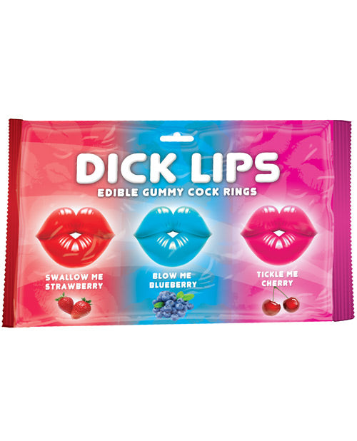 Dicklips Edible Gummy  Rings - Asst. Flavors Pack of 3