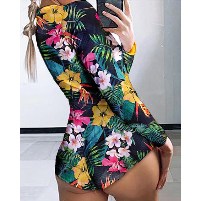 Ladies Bodycon Stretch Short Romper Summer Pajamas - Fefe's Fantasy Boutique